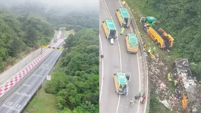 Imagem ilustrativa da notícia Carreta tomba e pega fogo no mesmo lugar da tragédia de ônibus com paraenses