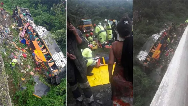 Imagem ilustrativa da notícia Imagens fortes! Veja vídeo e fotos do acidente com ônibus de Belém no interior do Paraná