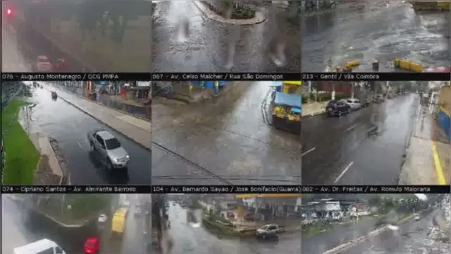 Imagem ilustrativa da notícia Chuva e trânsito: veja pelas câmeras da Segup a movimentação em Belém