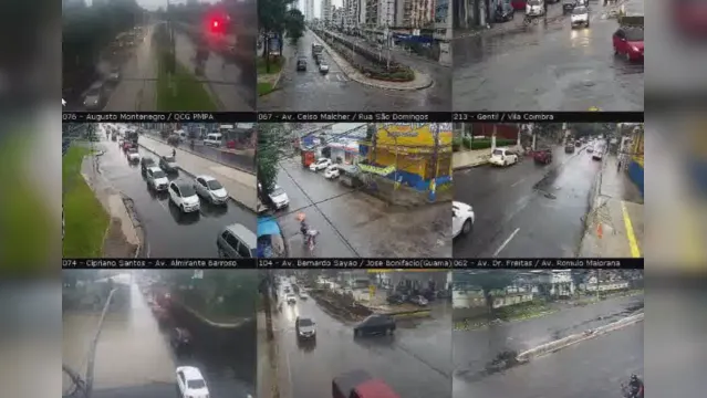 Imagem ilustrativa da notícia Manhã chuvosa: acompanhe o trânsito em Belém pelas câmeras da Segup e no Waze