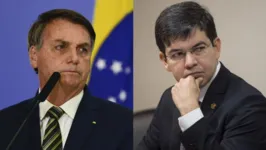 O presidente Jair Bolsonaro e o senador Randolfe Rodrigues.