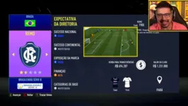 Imagem ilustrativa da notícia Com Gedoz custando quase R$1 milhão, Remo terá 'investimento' de streamer para chegar até a Libertadores do FIFA-2021