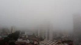 Visibilidade da cidade é baixa nessa manhã