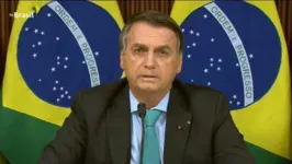 O presidente Jair Bolsonaro em discurso na cúpula.