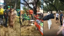 Grupo considerado de extrema direita participou de manifestação