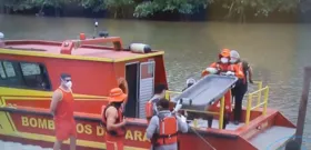 Equipes dos Bombeiros foram deslocadas ao rio