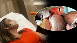 Flávia internada após consumir o peixe Arabaiana.