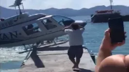 Imagem ilustrativa da notícia Anac investiga tentativa de pouso de helicóptero com adesivo da Havan em píer