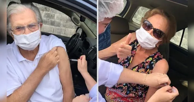 Imagem ilustrativa da notícia Tarcísio Meira e Glória Menezes recebem 2ª dose da vacina