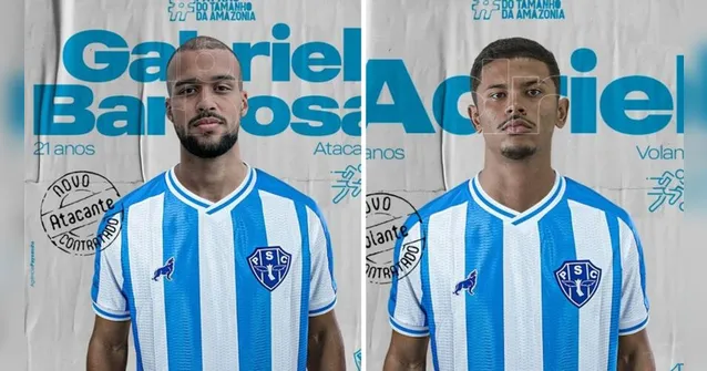 Imagem ilustrativa da notícia Paysandu anuncia reforço de Gabriel Barbosa e de cria do Corinthians