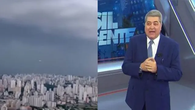 Imagem ilustrativa da notícia Ovni surge no céu ao vivo no "Brasil Urgente" e assusta Datena 