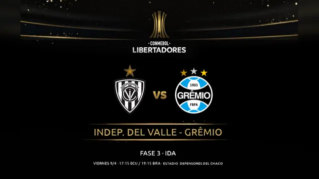 Imagem ilustrativa da notícia Independente del Valle e Grêmio na Libertadores é adiado