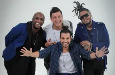 Dos cinco integrantes da banda Br’Oz: Jhean Marcell, André Marinho, Matheus Rocha e Oscar Tintel. 
