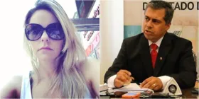 A vítima Lorenza de Pinho, 41 anos e o promotor  André Luiz de Pinho