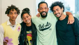 O ator Will Smith com os filhos  Trey, de 28 anos, Jaden, de 22, e Willow, de 20, Smith