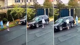Imagem ilustrativa da notícia Homem com a perna engessada furta carro. Veja o vídeo!