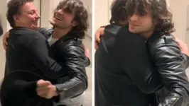 Fabio e Fiuk se abraçam 