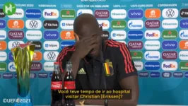 Lukaku fala sobre a conversa com Eriksen antes do jogo entre Bélgica e Dinamarca.