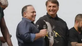 Eduardo Pazuello e o presidente Jair Bolsonaro.