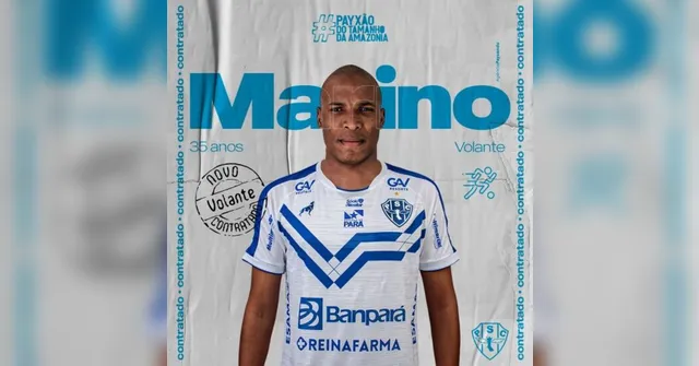 Imagem ilustrativa da notícia Volante Marino é confirmado no Paysandu para a Série C