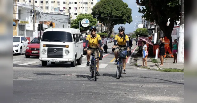 Imagem ilustrativa da notícia Avenida em Belém recebe faixa exclusiva para ciclistas