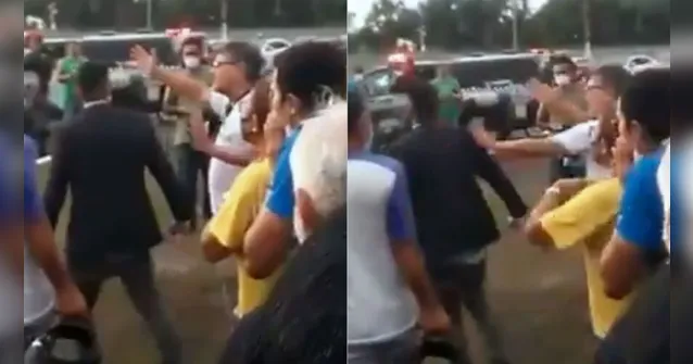 Imagem ilustrativa da notícia Repórteres são agredidos por apoiadores de Bolsonaro