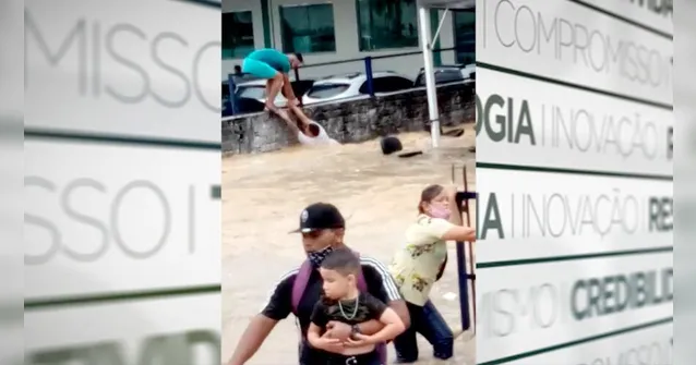 Imagem ilustrativa da notícia Igarapé transborda e causa destruição e pânico em Manaus