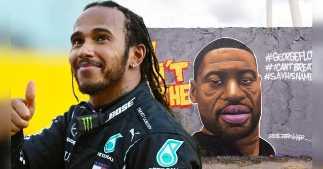 Imagem ilustrativa da notícia Lewis Hamilton homenageia George Floyd em seu Instagram