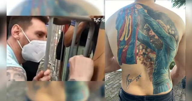 Imagem ilustrativa da notícia Messi cumpre promessa e autógrafo vira nova tatuagem