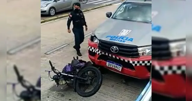 Imagem ilustrativa da notícia Moto bate em viatura na pista do BRT e um homem morre