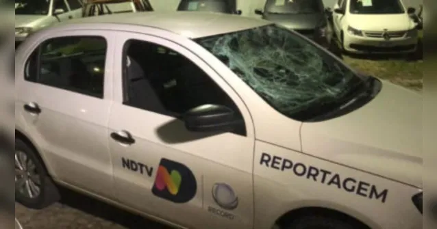 Imagem ilustrativa da notícia Equipe da Record é agredida durante filmagem em SC