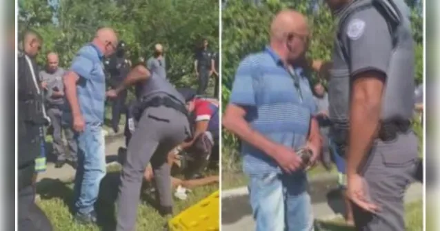 Imagem ilustrativa da notícia Vídeo:
pai briga com filho que foi baleado em assalto