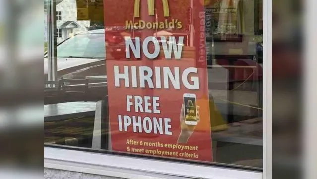 Imagem ilustrativa da notícia  McDonald’s oferece iPhone para quem trabalhar em lanchonete