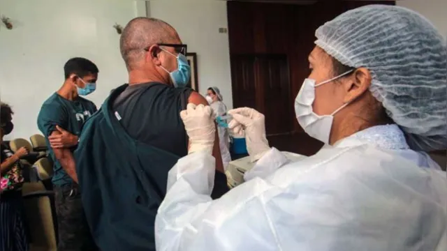 Imagem ilustrativa da notícia Agentes de segurança se vacinam no interior do Pará