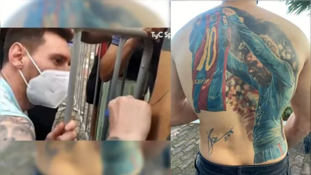 Imagem ilustrativa da notícia Messi cumpre promessa e autógrafo vira nova tatuagem
