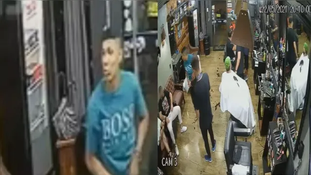 Imagem ilustrativa da notícia Vídeo: assaltantes 'fazem a limpa' em barbearia de Belém
