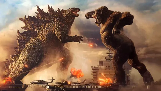 Imagem ilustrativa da notícia "Godzilla
vs. Kong" luta para atrair fãs, mas é previsível