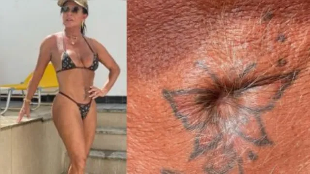 Imagem ilustrativa da notícia Gretchen surge de biquíni e rebate críticas sobre seu umbigo