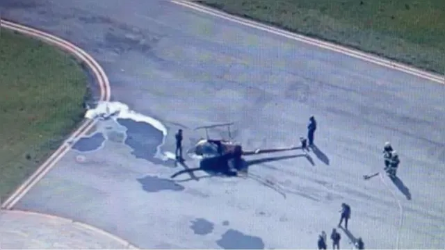 Imagem ilustrativa da notícia Queda de Helicóptero próximo ao aeroporto faz duas vítimas