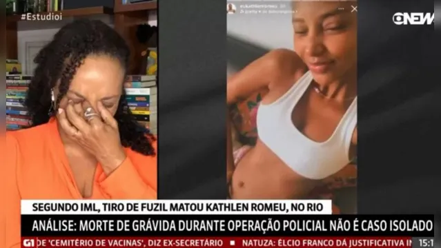 Imagem ilustrativa da notícia Jornalista chora ao vivo ao comentar morte de grávida