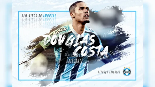 Imagem ilustrativa da notícia Douglas Costa é confirmado no Grêmio depois de 11 anos