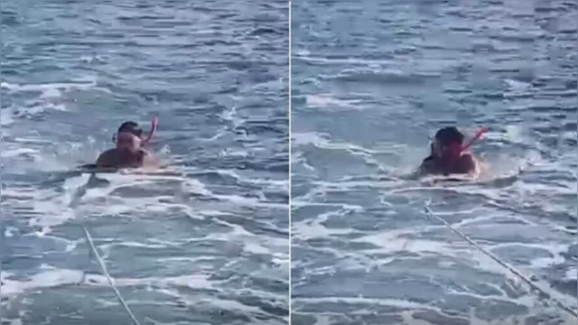 Imagem ilustrativa da notícia Vídeo mostra turista que morreu afogado em Noronha