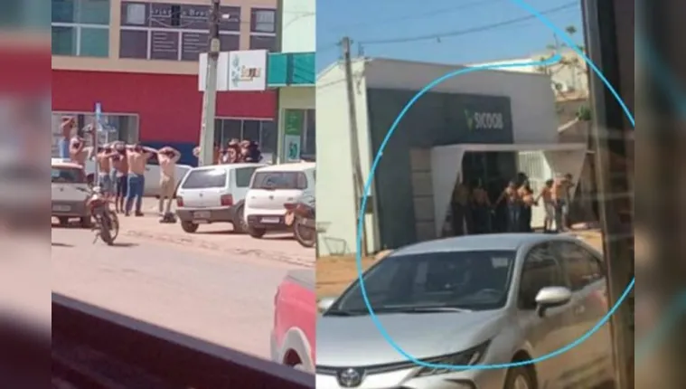 Imagem ilustrativa da notícia Vídeo: criminosos usam reféns como escudo em assalto no MT