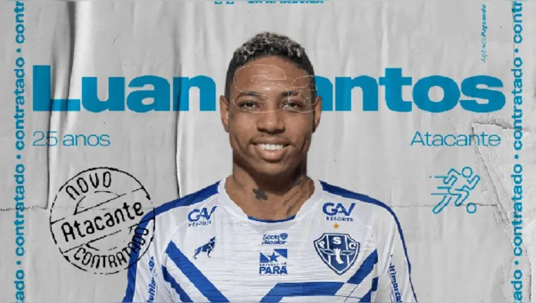 Imagem ilustrativa da notícia Atacante Luan é contratado pelo Paysandu para a Série C