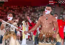 Pita Taufatofua na abertura de Tóquio-2020