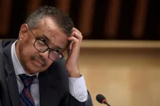 O diretor-geral da organização, Tedros Adhanom durante coletiva de imprensa