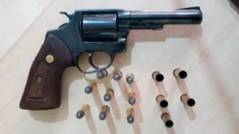 Revólver calibre 38 encontrado em poder de Cabuloso 