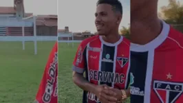 Dioguinho em sua chegada ao Ferrão.