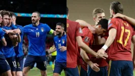 Itália e Espanha se enfrentam nesta terça, no Estádio Wembley.