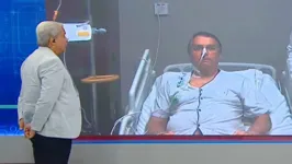 Bolsonaro deu entrevista da cama do hospital para Sikera Jr